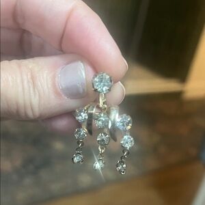 Kramer of New York signed Elegant Gold and Silver Drop Earrings